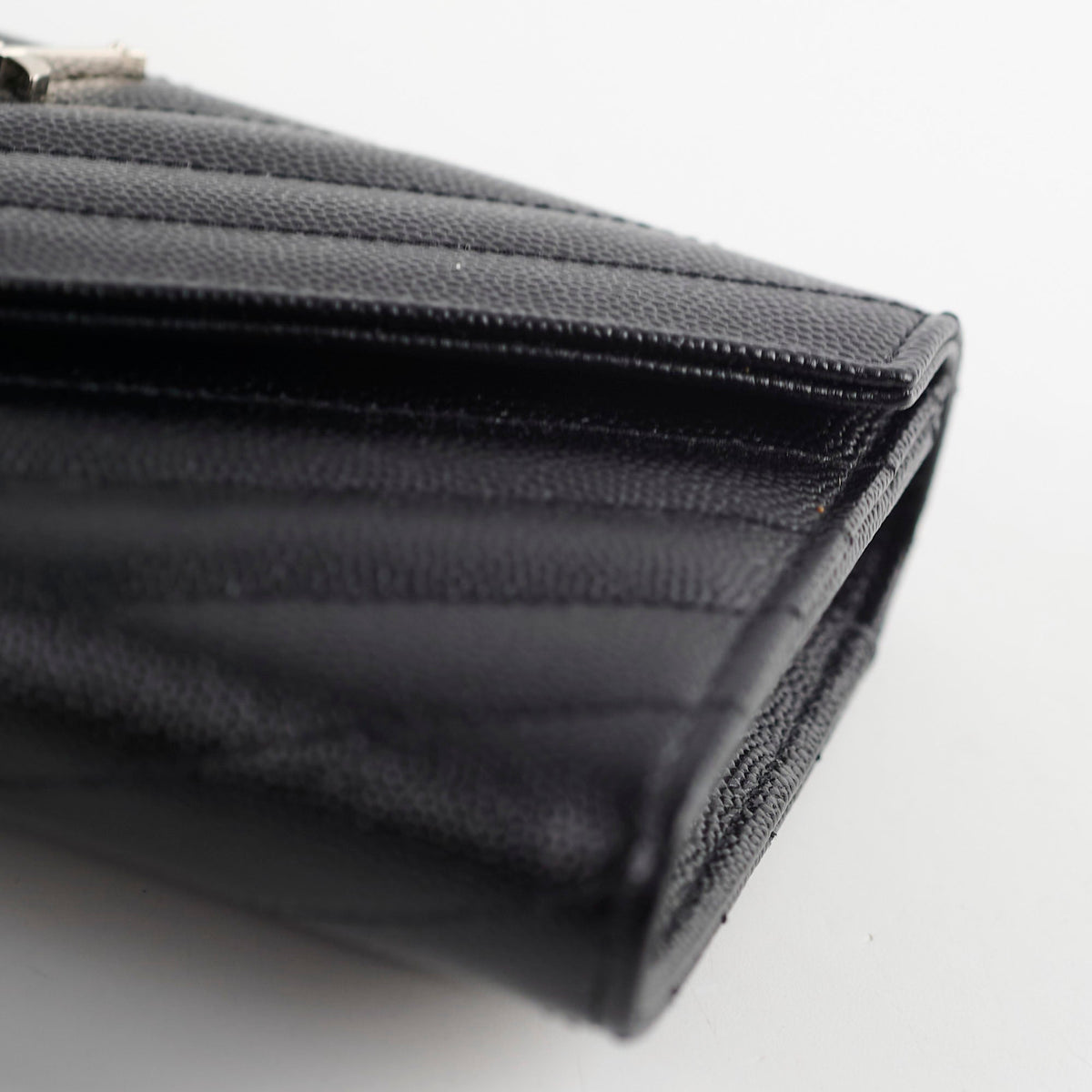 Saint Laurent Cassandre Envelope Flap Wallet Black - photo 11