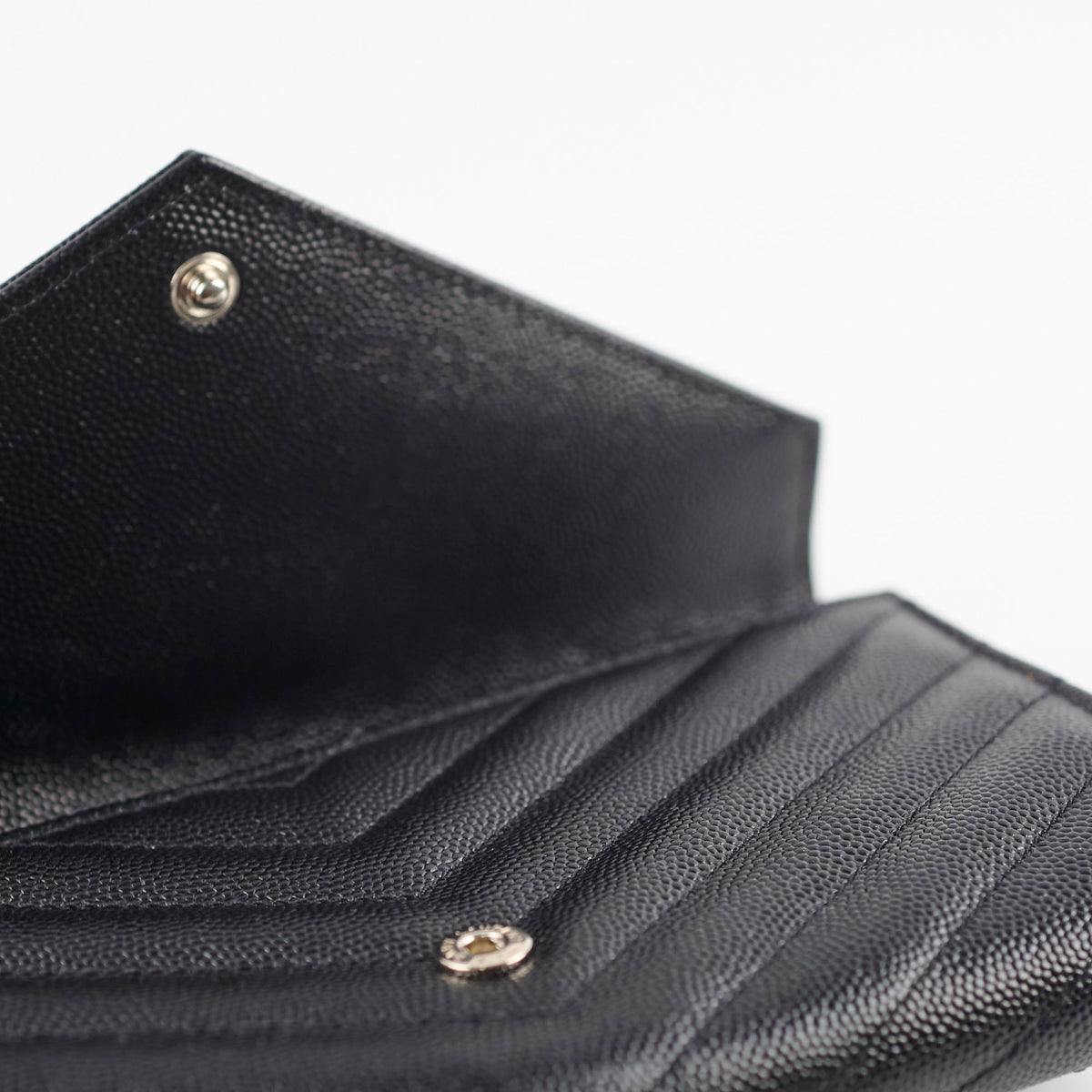 Saint Laurent Cassandre Envelope Flap Wallet Black - photo 5