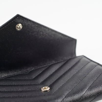 Saint Laurent Cassandre Envelope Flap Wallet Black - photo 5