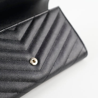 Saint Laurent Cassandre Envelope Flap Wallet Black - photo 6