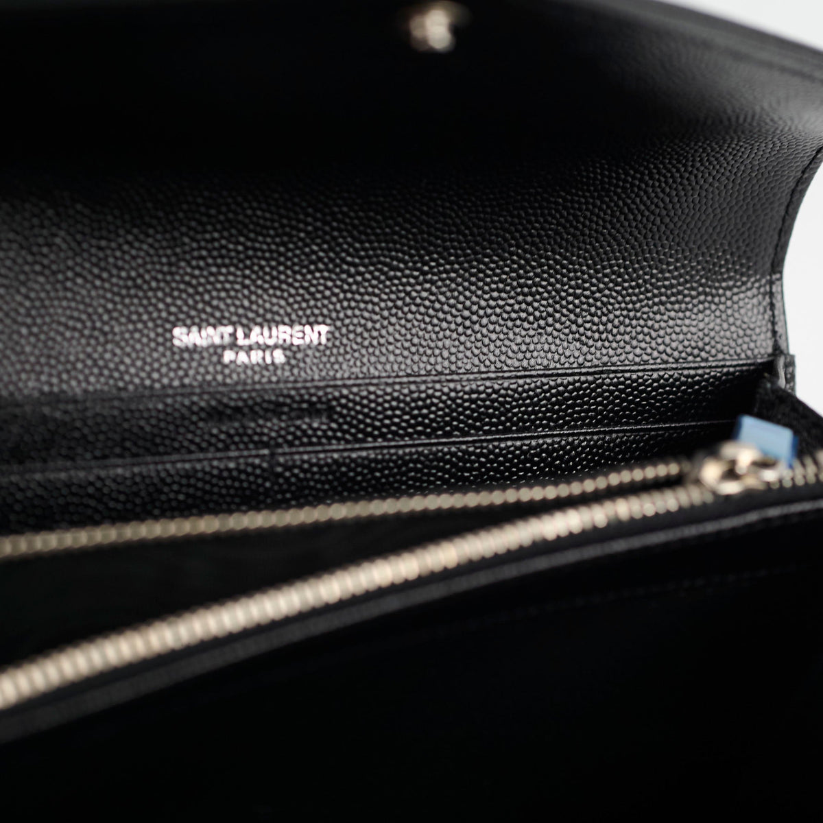 Saint Laurent Cassandre Envelope Flap Wallet Black - photo 7