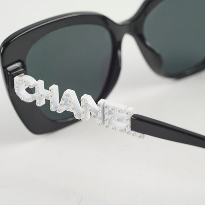 Chanel White Crystal Square Sunglasses - photo 8