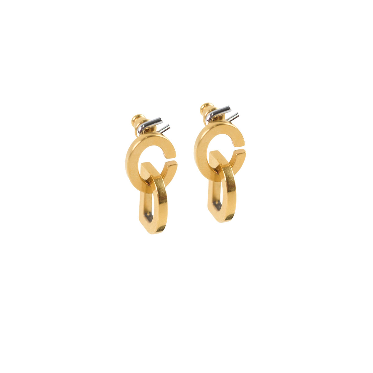 Dior CD Gold Stud Earrings Costume Jewellery - photo 1