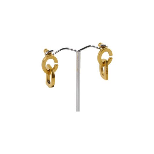 Dior CD Gold Stud Earrings Costume Jewellery - photo 2