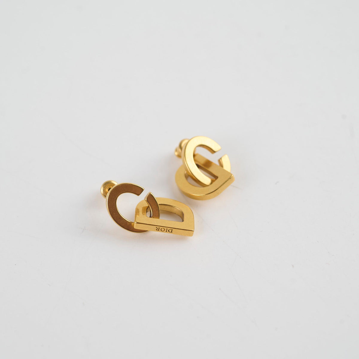 Dior CD Gold Stud Earrings Costume Jewellery - photo 3