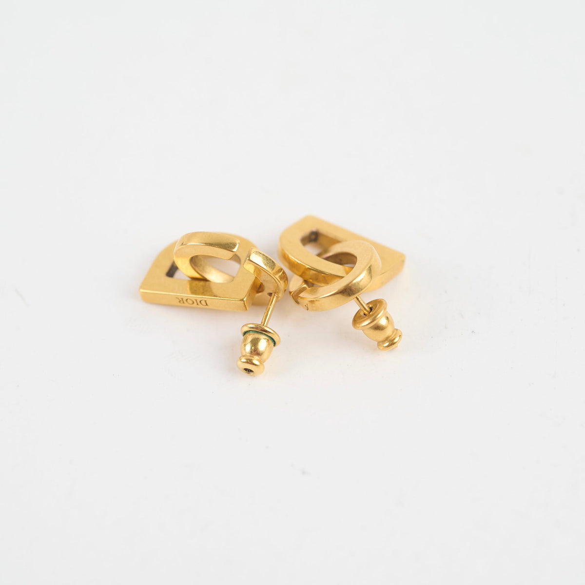 Dior CD Gold Stud Earrings Costume Jewellery - photo 4