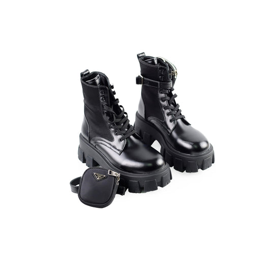 Prada Monolith Combat Boots Black size 37 - photo 1