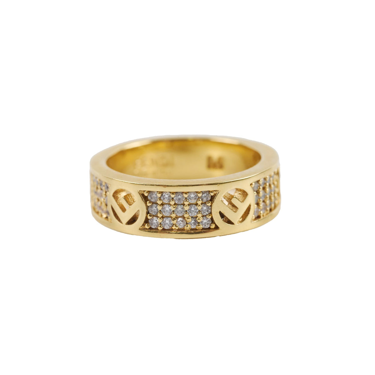 Fendi F Is Fendi Ring Crystals Gold size M - photo 1