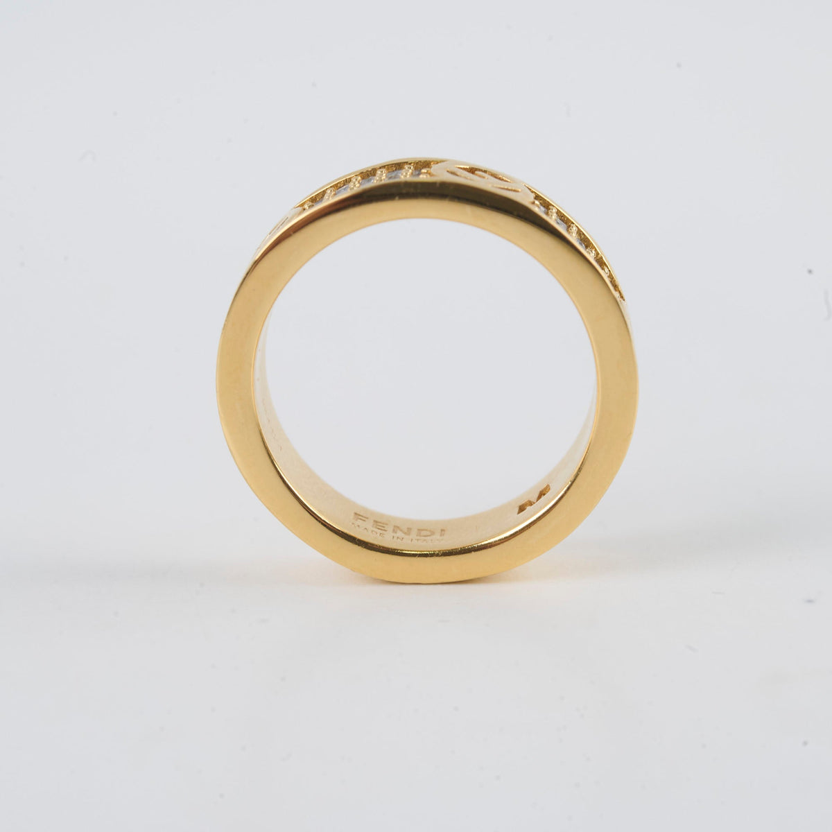 Fendi F Is Fendi Ring Crystals Gold size M - photo 3