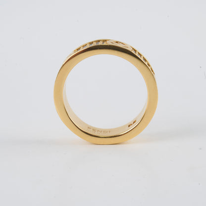 Fendi F Is Fendi Ring Crystals Gold size M - photo 3