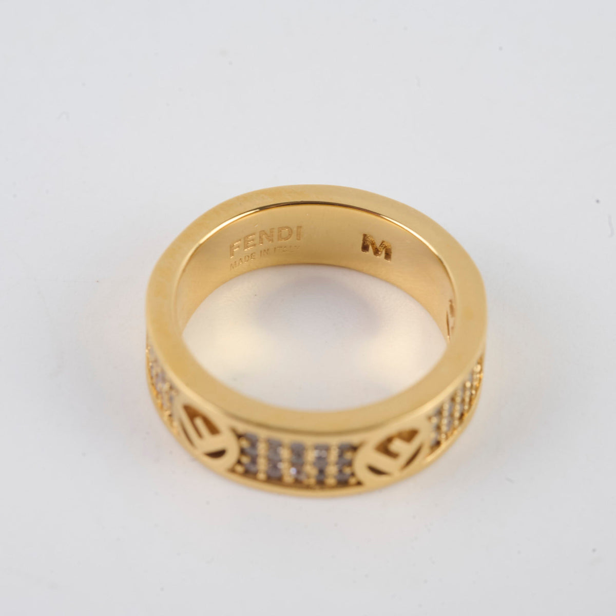 Fendi F Is Fendi Ring Crystals Gold size M - photo 4