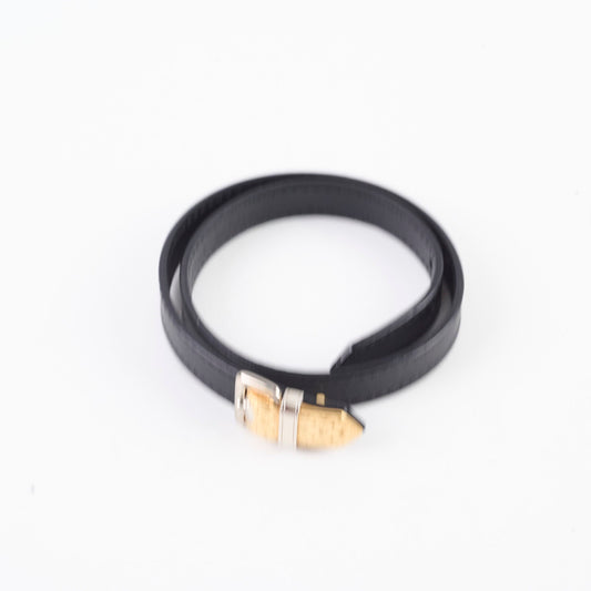 Louis Vuitton Black "Fasten Your LV" Bracelet size 17 - photo 2