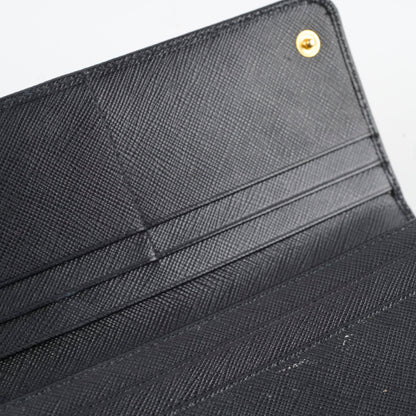 Prada Saffiano Black Long Wallet - photo 6