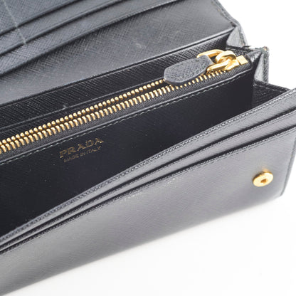 Prada Saffiano Black Long Wallet - photo 8
