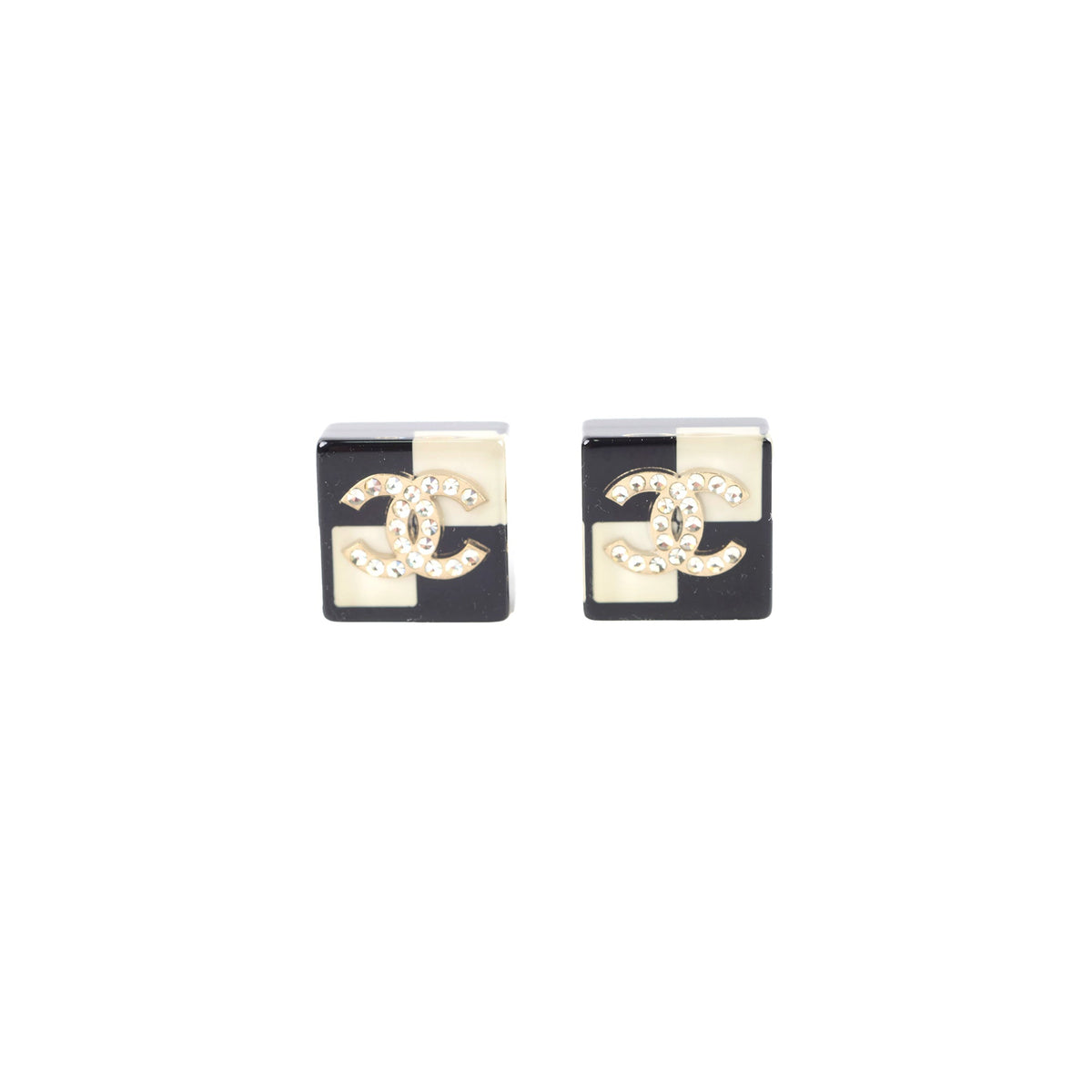 Chanel Check Stud CC Earrings - photo 1