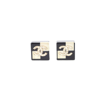 Chanel Check Stud CC Earrings - photo 1
