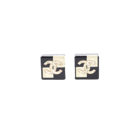 Chanel Check Stud CC Earrings - photo 1
