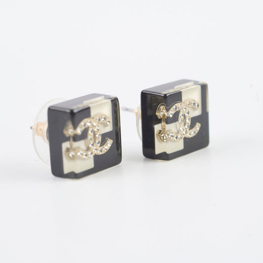 Chanel Check Stud CC Earrings - photo 2