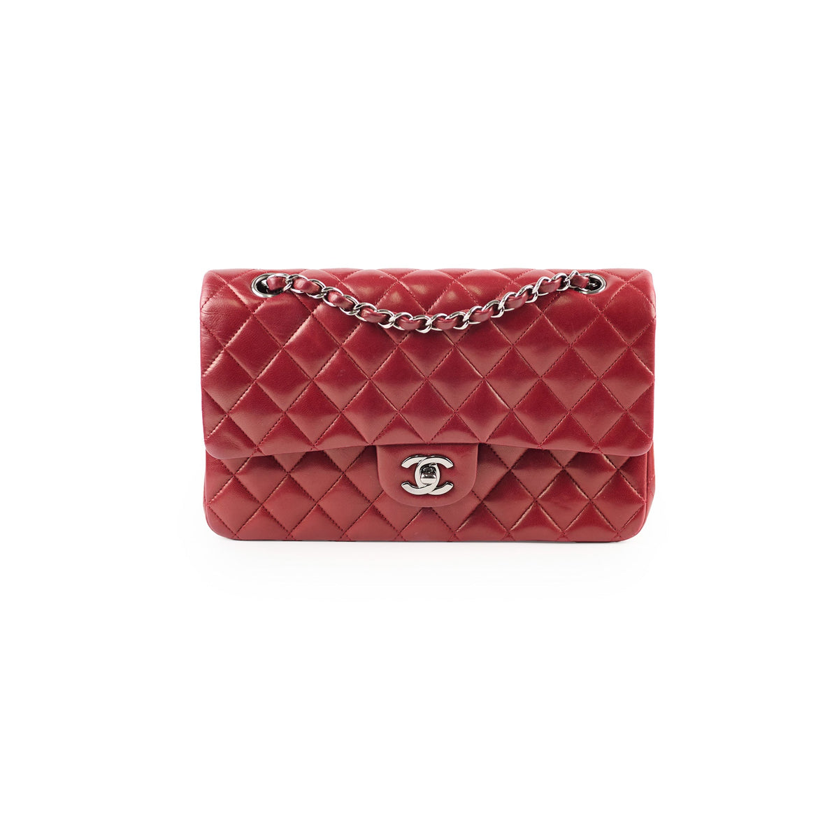 Chanel Classic Flap Medium M/L Lambskin Dark Red (10 Series) - photo 1