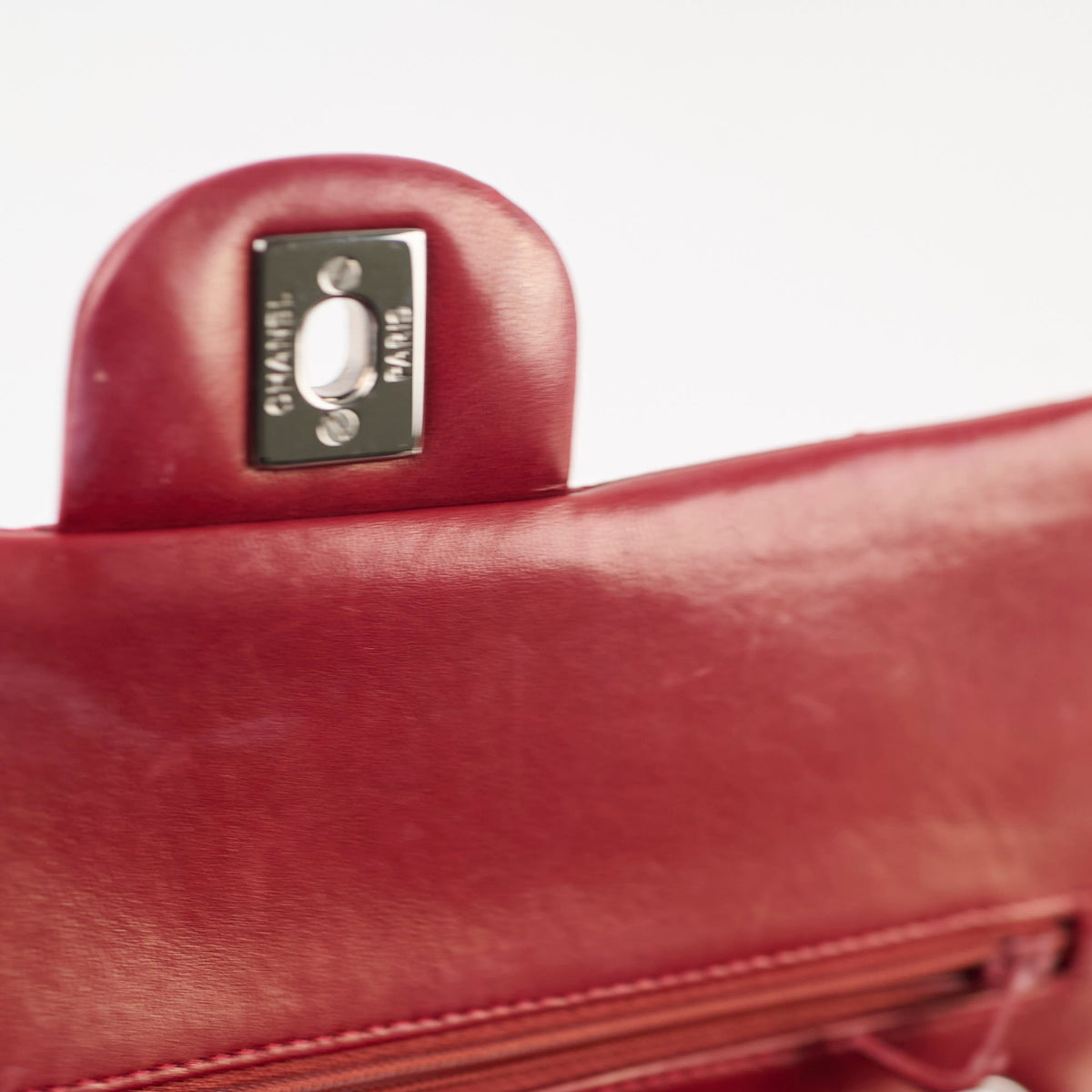 Chanel Classic Flap Medium M/L Lambskin Dark Red (10 Series) - photo 8