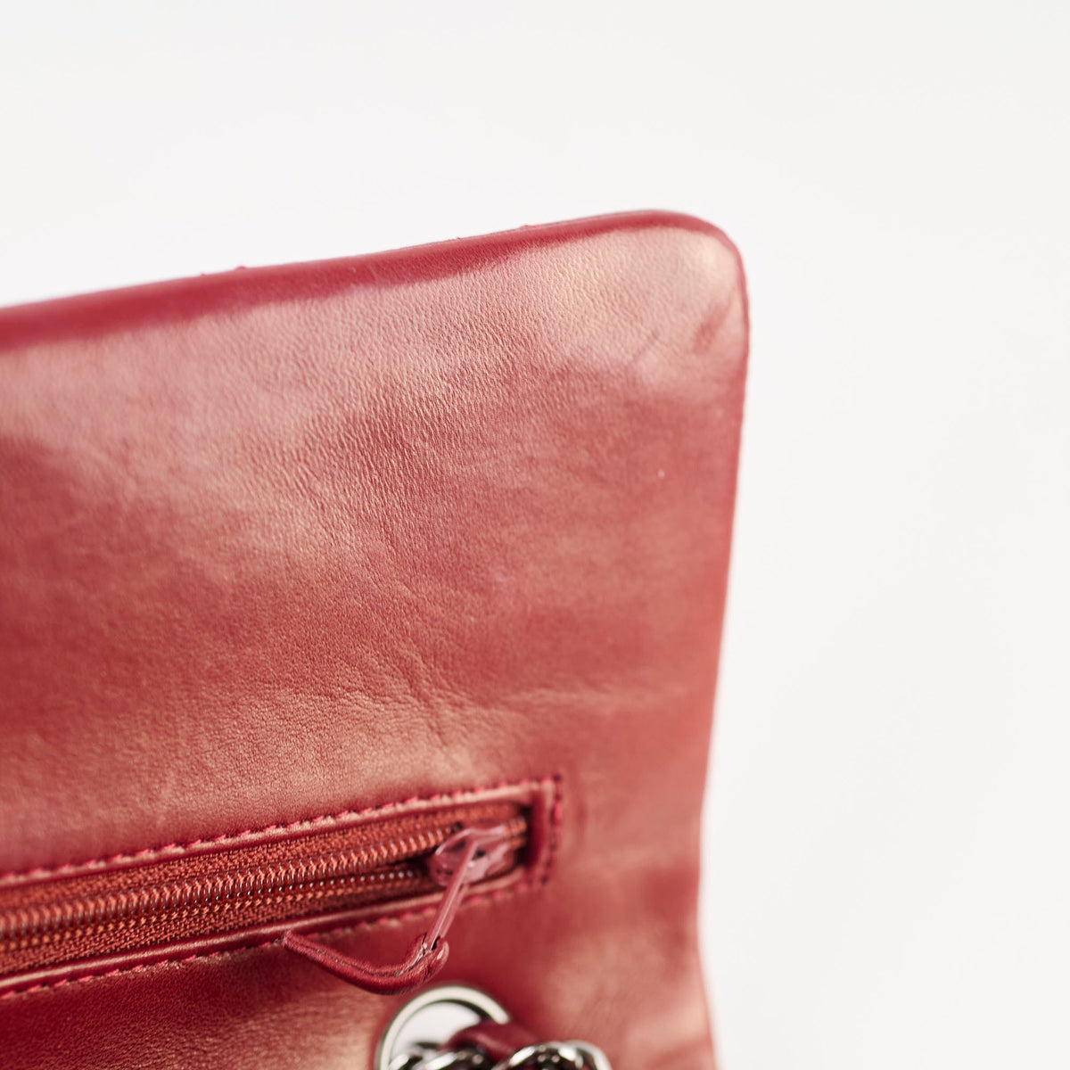 Chanel Classic Flap Medium M/L Lambskin Dark Red (10 Series) - photo 9
