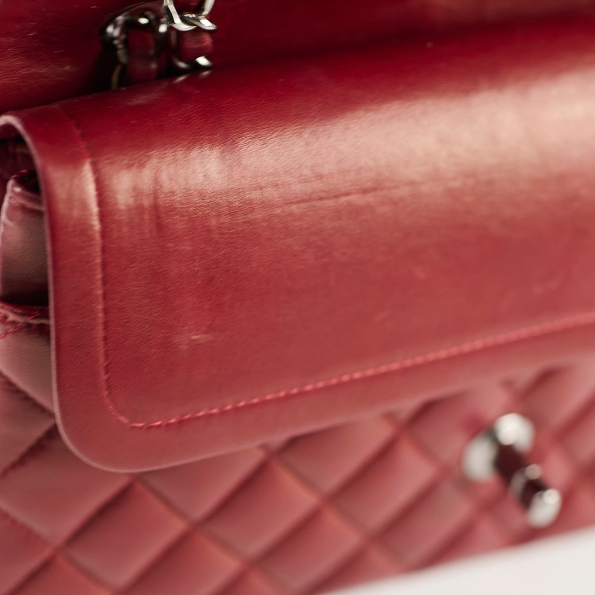 Chanel Classic Flap Medium M/L Lambskin Dark Red (10 Series) - photo 11