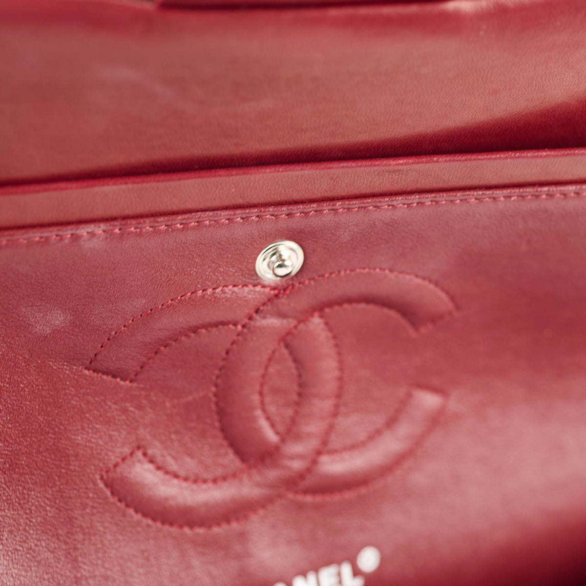 Chanel Classic Flap Medium M/L Lambskin Dark Red (10 Series) - photo 13