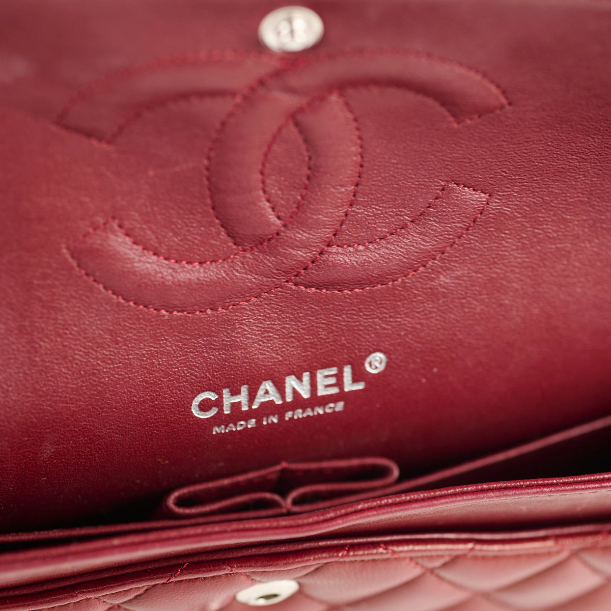 Chanel Classic Flap Medium M/L Lambskin Dark Red (10 Series) - photo 15