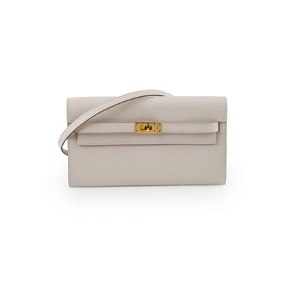 Hermes Kelly To Go Epsom in Gris Pale - photo 1