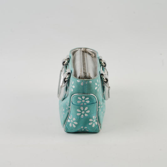 Celine Top Handle Tiffany Blue Suede - photo 2