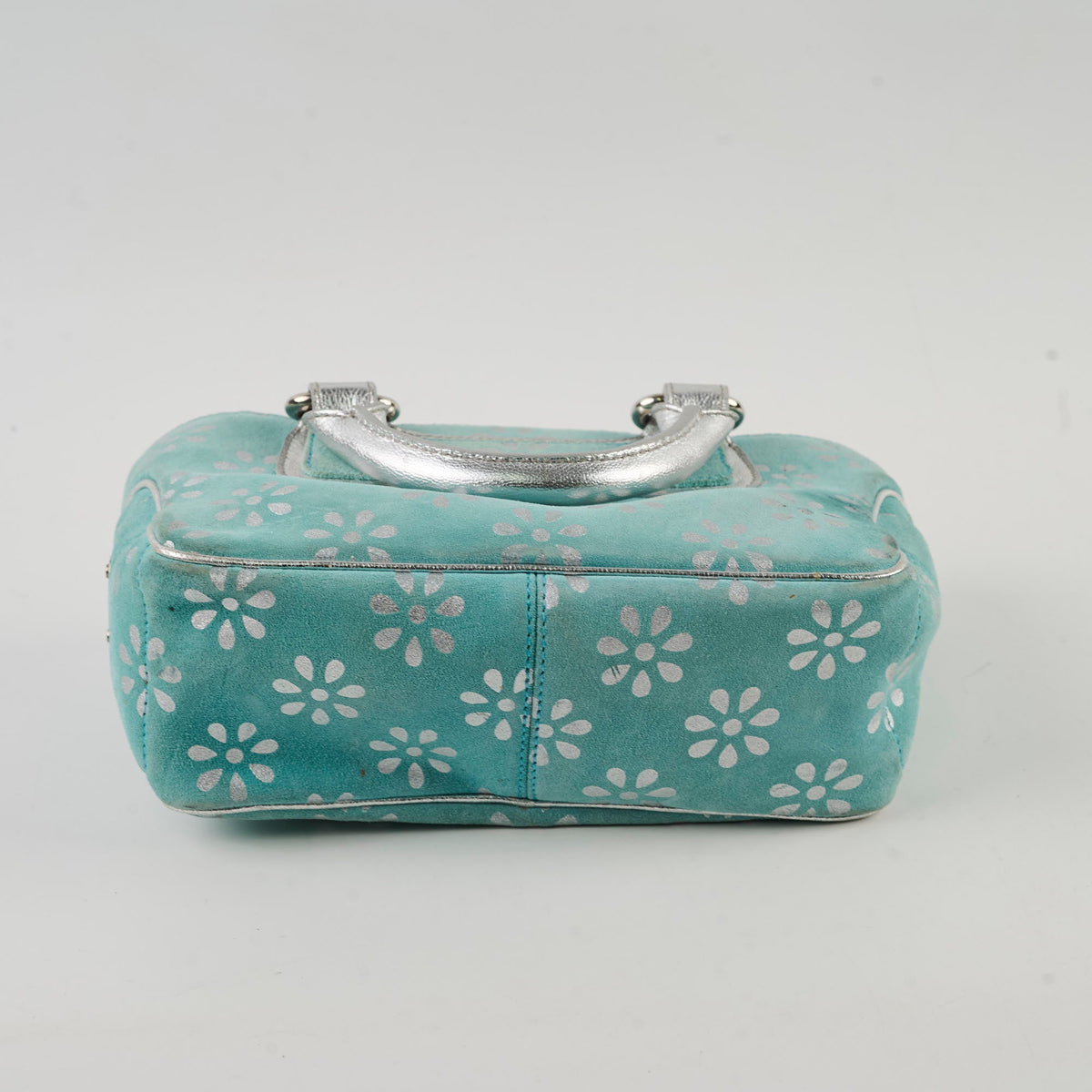 Celine Top Handle Tiffany Blue Suede - photo 4