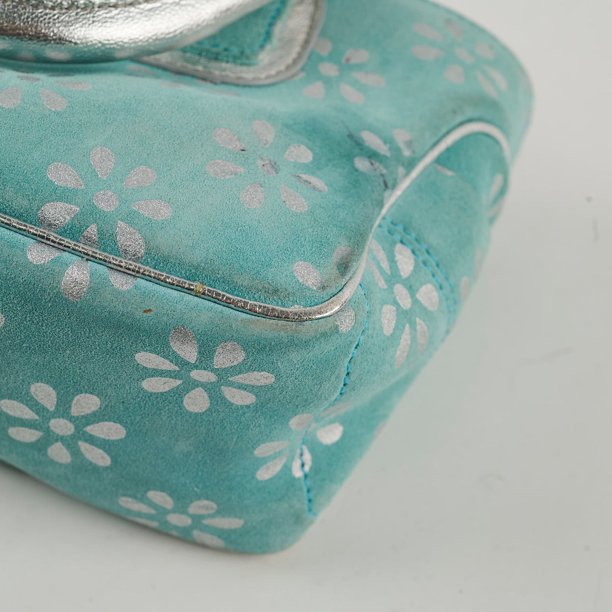 Celine Top Handle Tiffany Blue Suede - photo 5