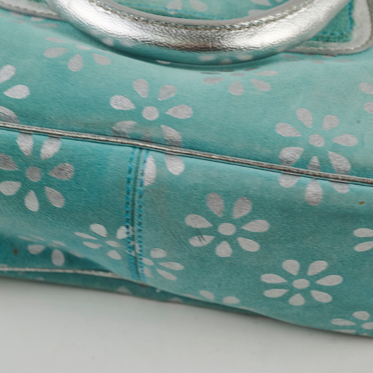 Celine Top Handle Tiffany Blue Suede - photo 6