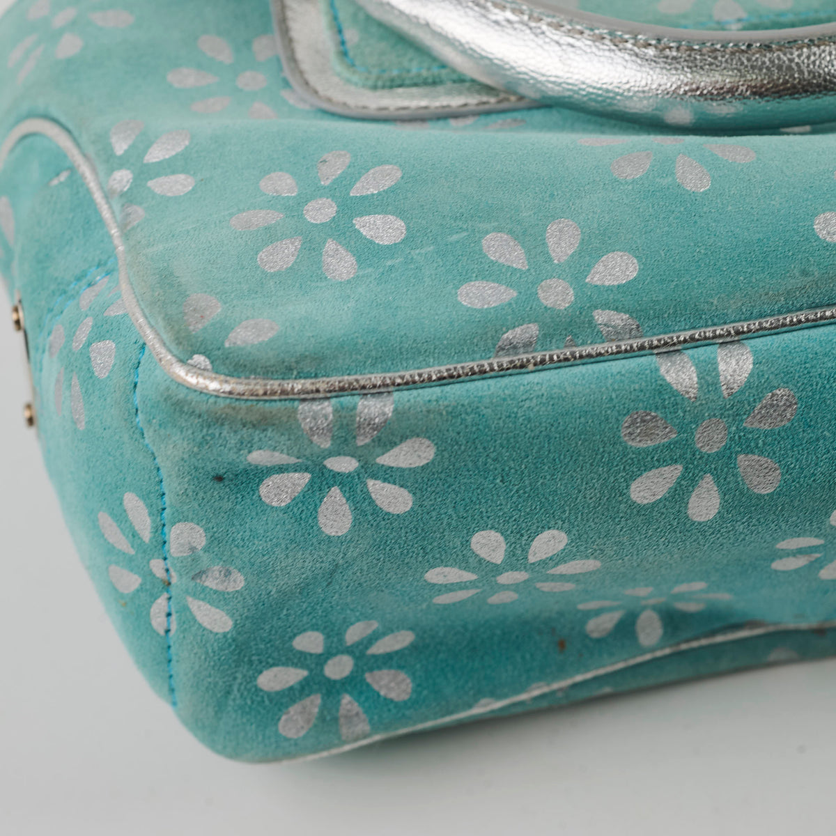 Celine Top Handle Tiffany Blue Suede - photo 7