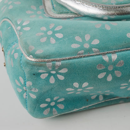 Celine Top Handle Tiffany Blue Suede - photo 7