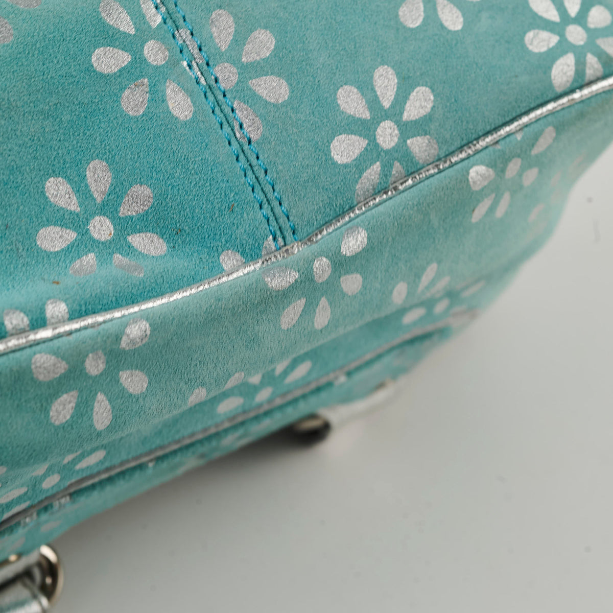 Celine Top Handle Tiffany Blue Suede - photo 8