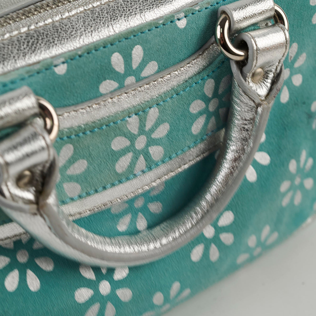 Celine Top Handle Tiffany Blue Suede - photo 9