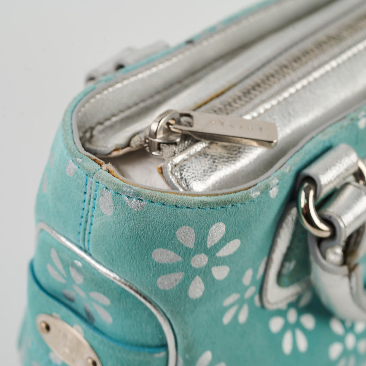 Celine Top Handle Tiffany Blue Suede - photo 11