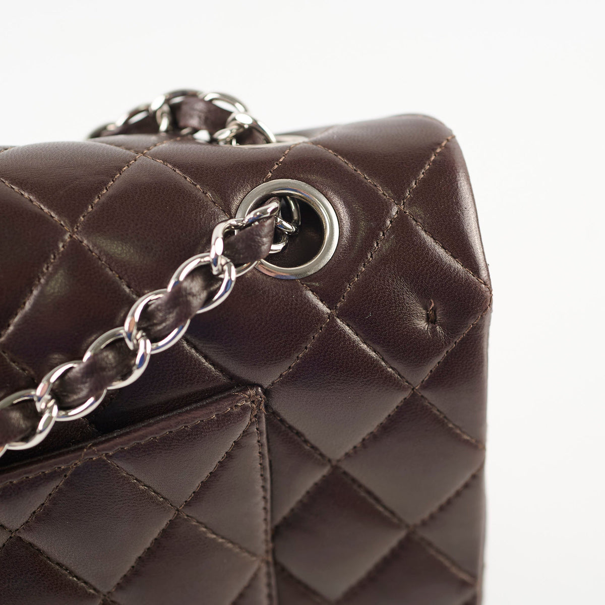 Chanel Classic Flap Medium/Large Lambskin Dark Brown - photo 8