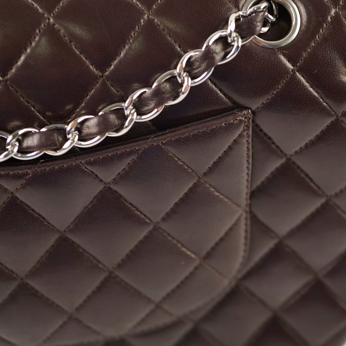 Chanel Classic Flap Medium/Large Lambskin Dark Brown - photo 9