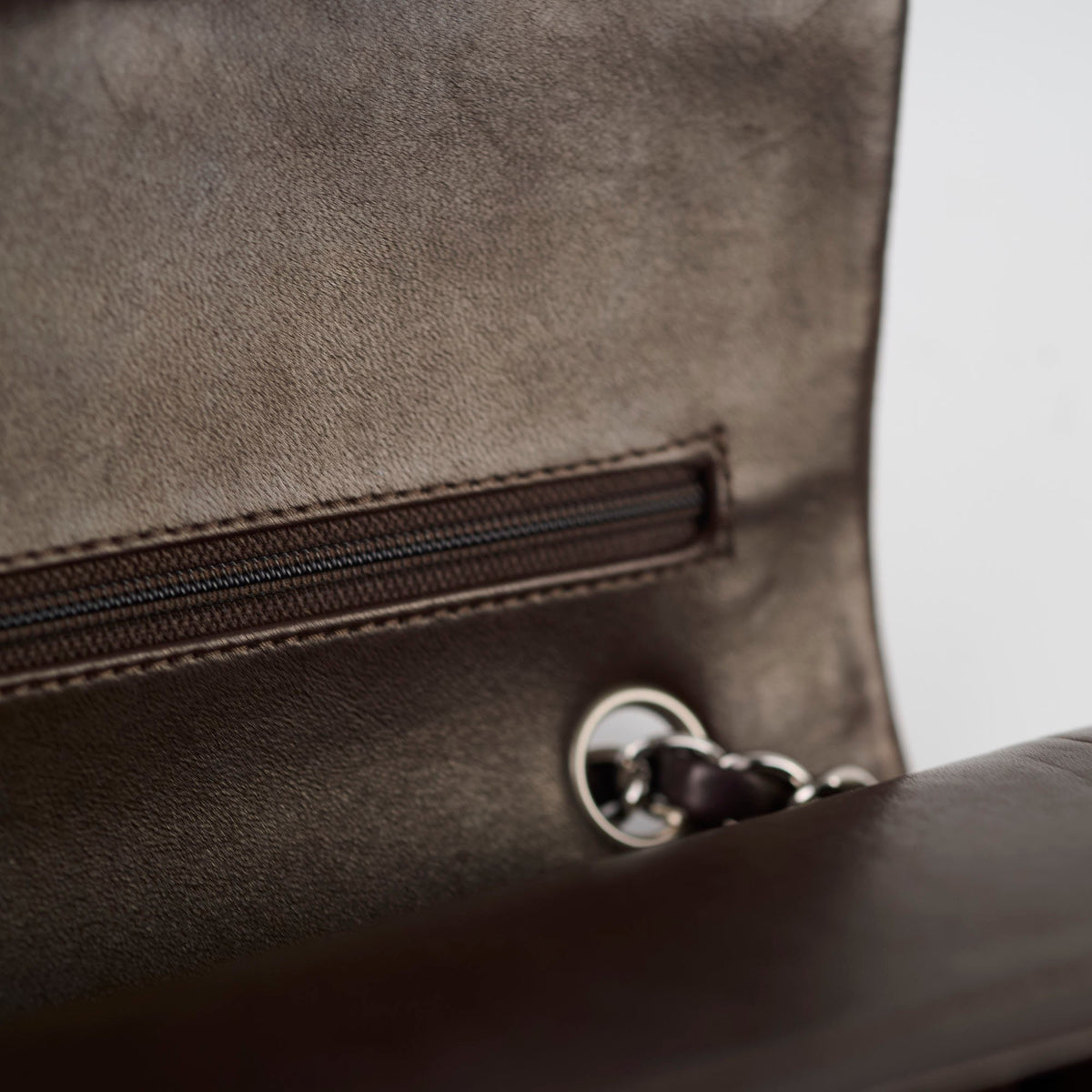 Chanel Classic Flap Medium/Large Lambskin Dark Brown - photo 11