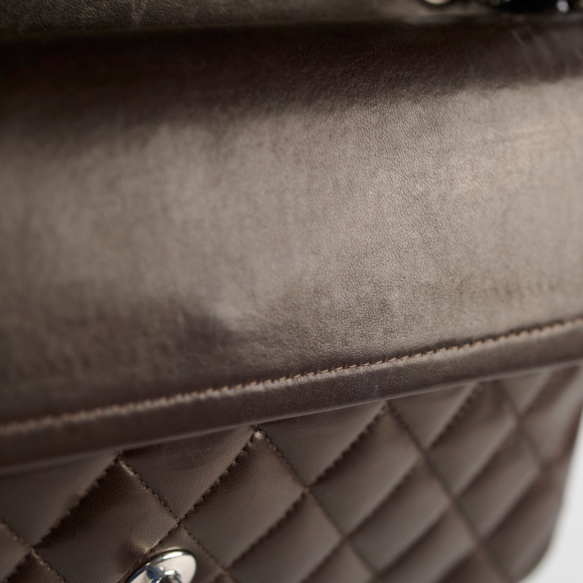 Chanel Classic Flap Medium/Large Lambskin Dark Brown - photo 12