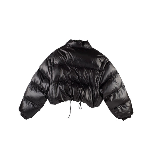 Prada Cropped Puffer Jacket Black - Size IT 42 - photo 2