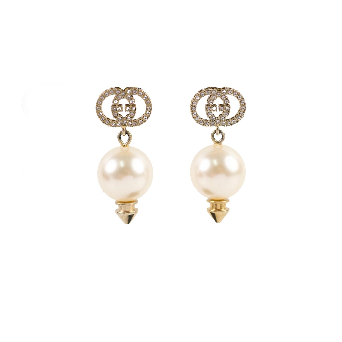 Gucci GG Crystal Pearl Earrings Costume Jewellery - photo 2