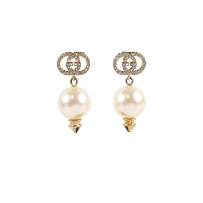 Gucci GG Crystal Pearl Earrings Costume Jewellery - photo 2