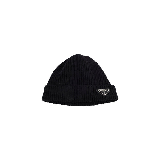 Prada Knit Beanie Black - Size L - photo 1