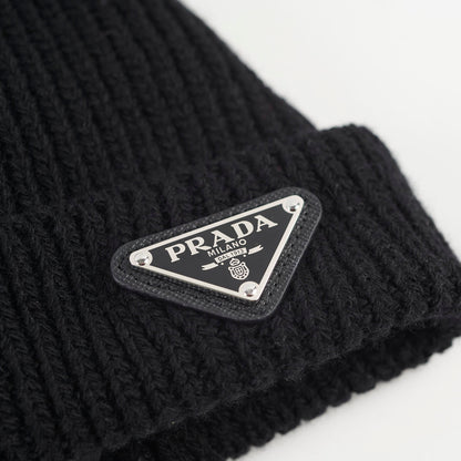 Prada Knit Beanie Black - Size L - photo 8