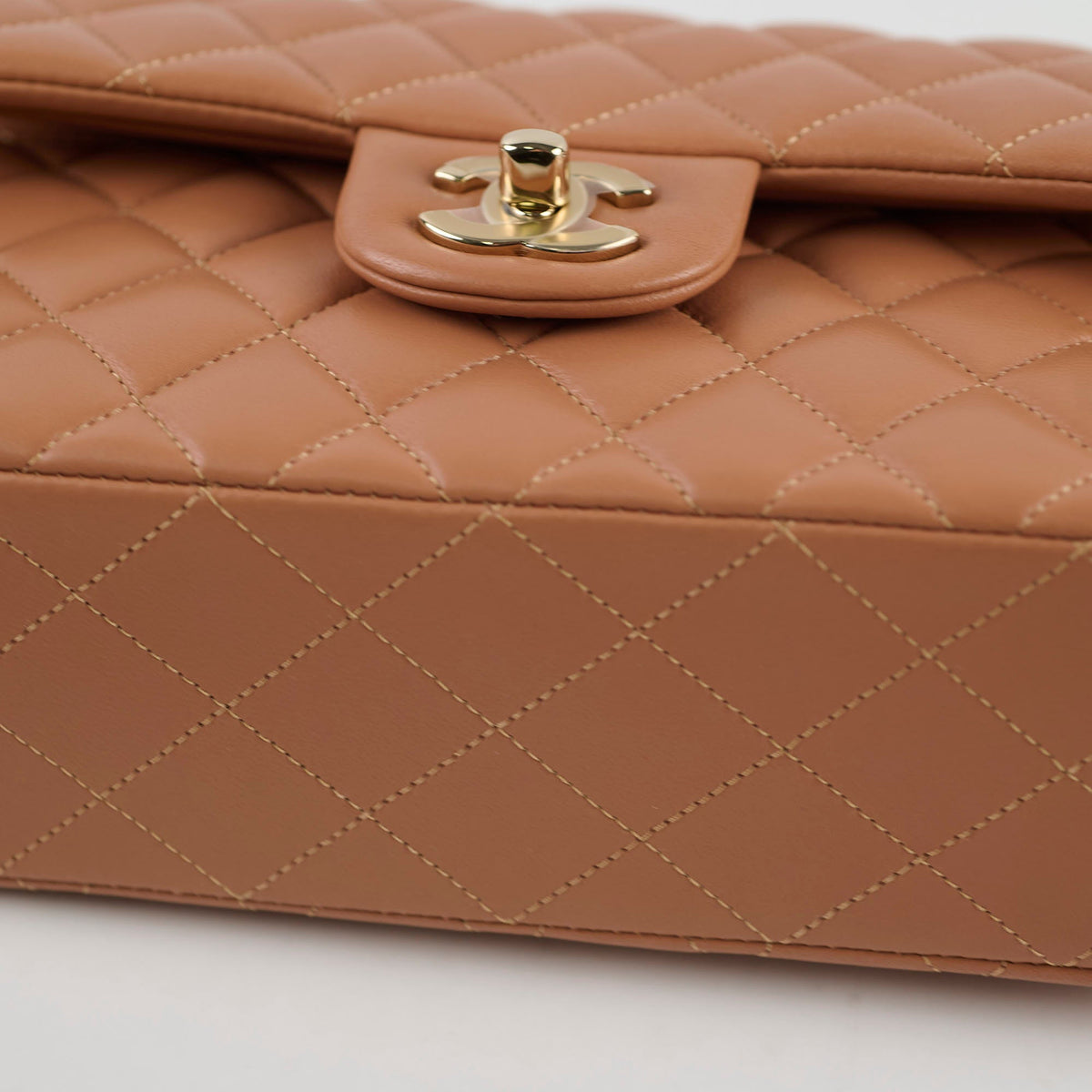 Chanel Small Classic Flap Lambskin Caramel - photo 13