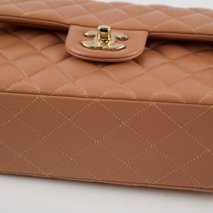 Chanel Small Classic Flap Lambskin Caramel - photo 13