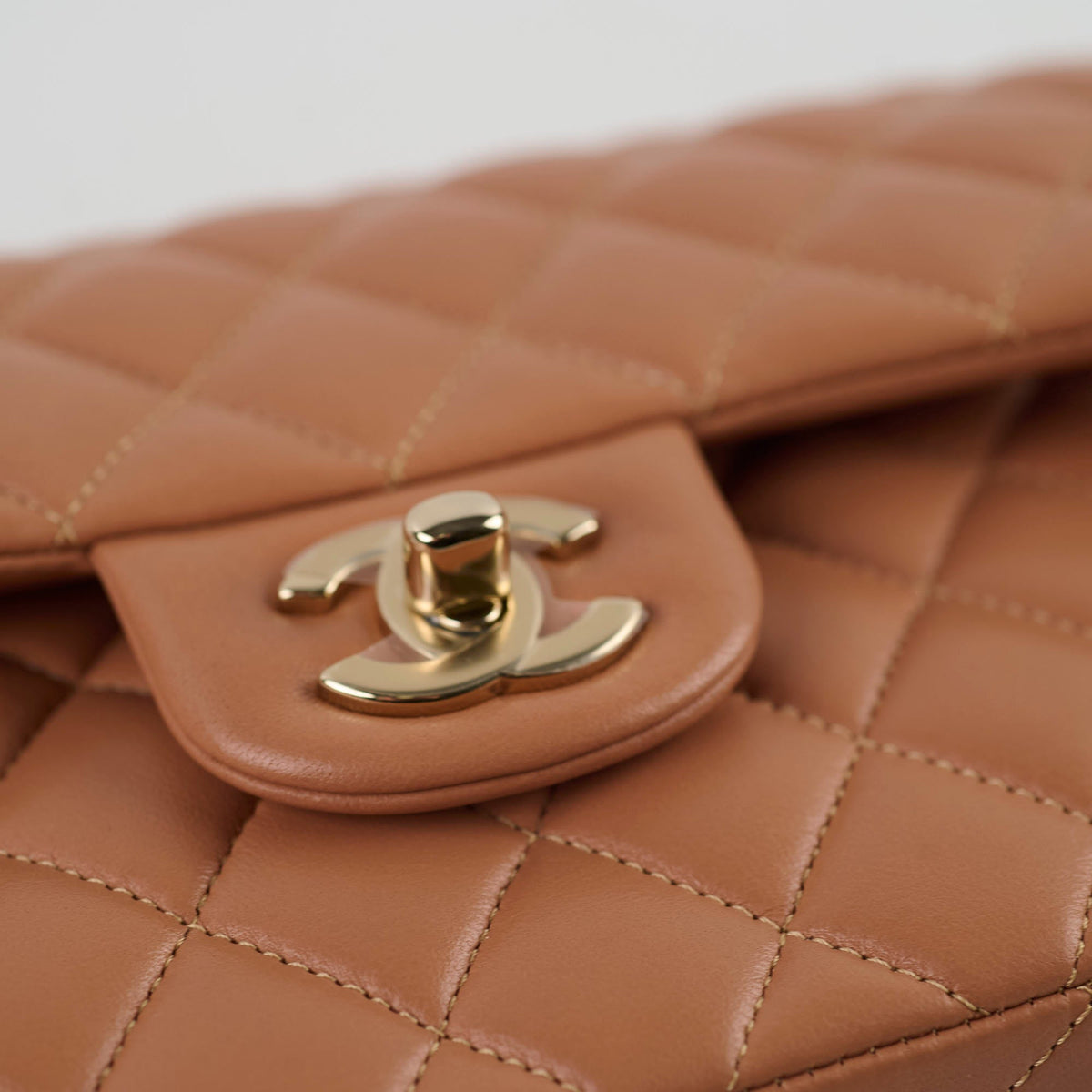 Chanel Small Classic Flap Lambskin Caramel - photo 15
